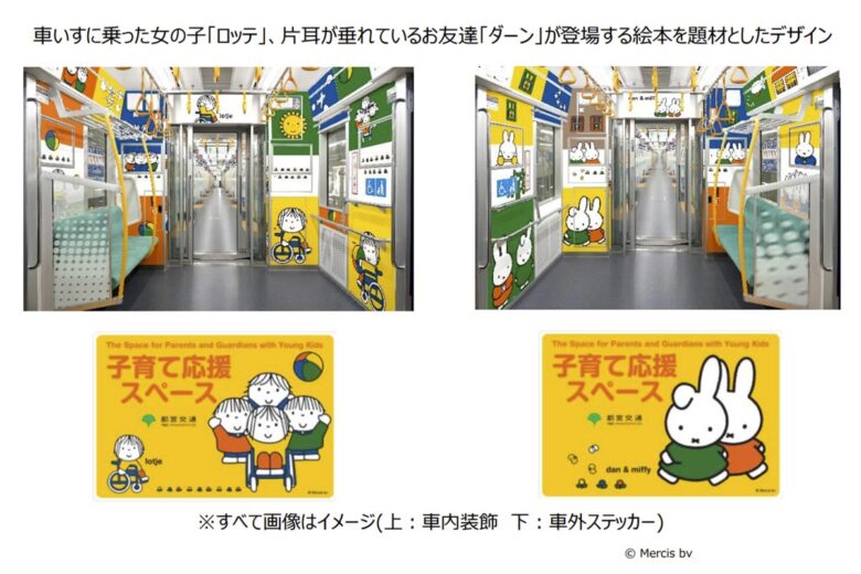 三田線へ導入される「子育て応援スペース」（画像：東京都交通局）