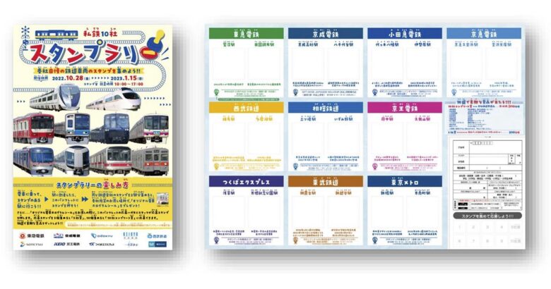 2022年「私鉄10社 スタンプラリー」台紙