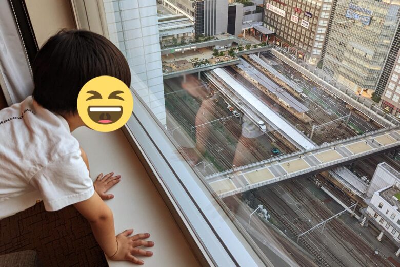「小田急ホテルセンチュリーサザンタワー」から眺めた新宿駅